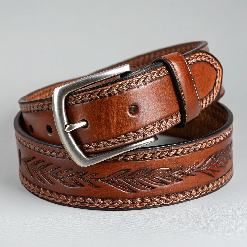Leather Belt with Ottoman Motifs