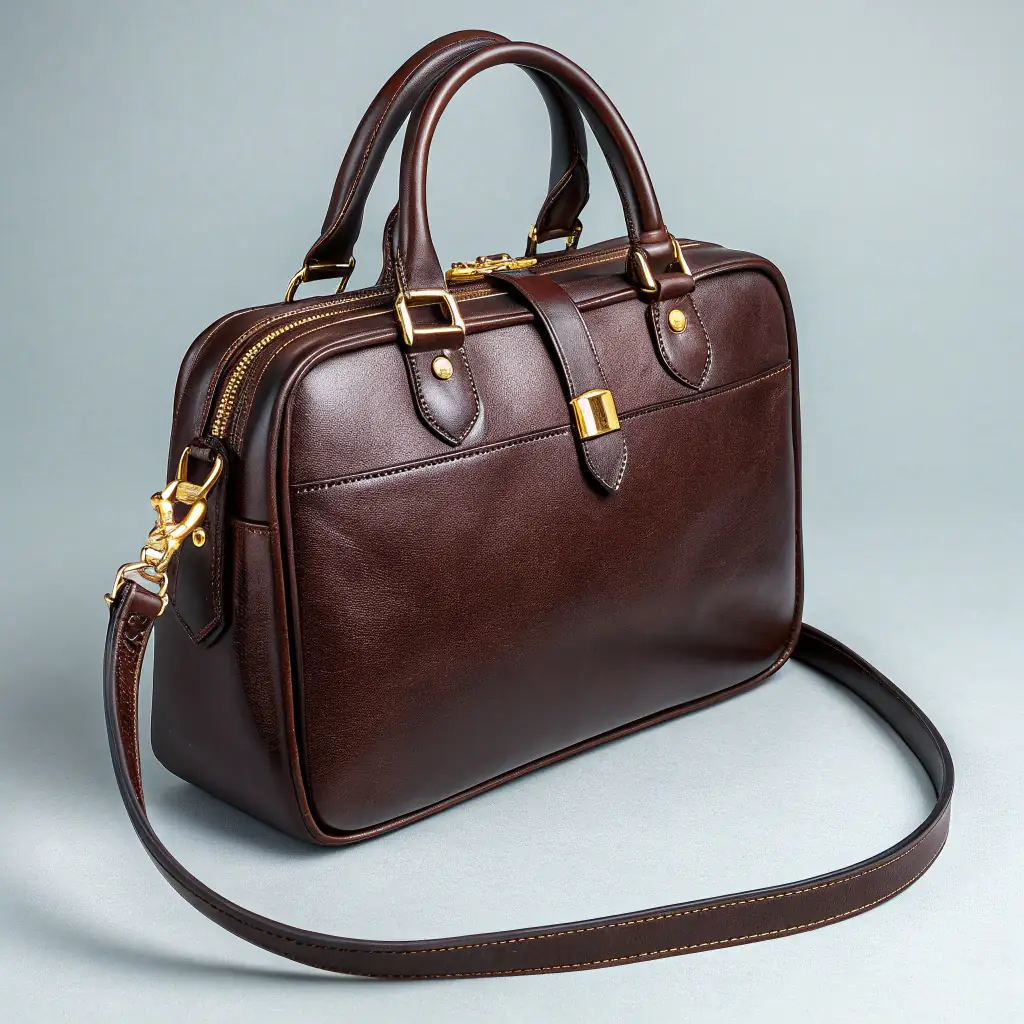 Leather Ottoman Style Bag